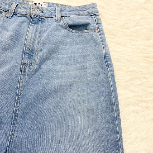 PAIGE Blue Denim Midi Skirt - Picture 6 of 7